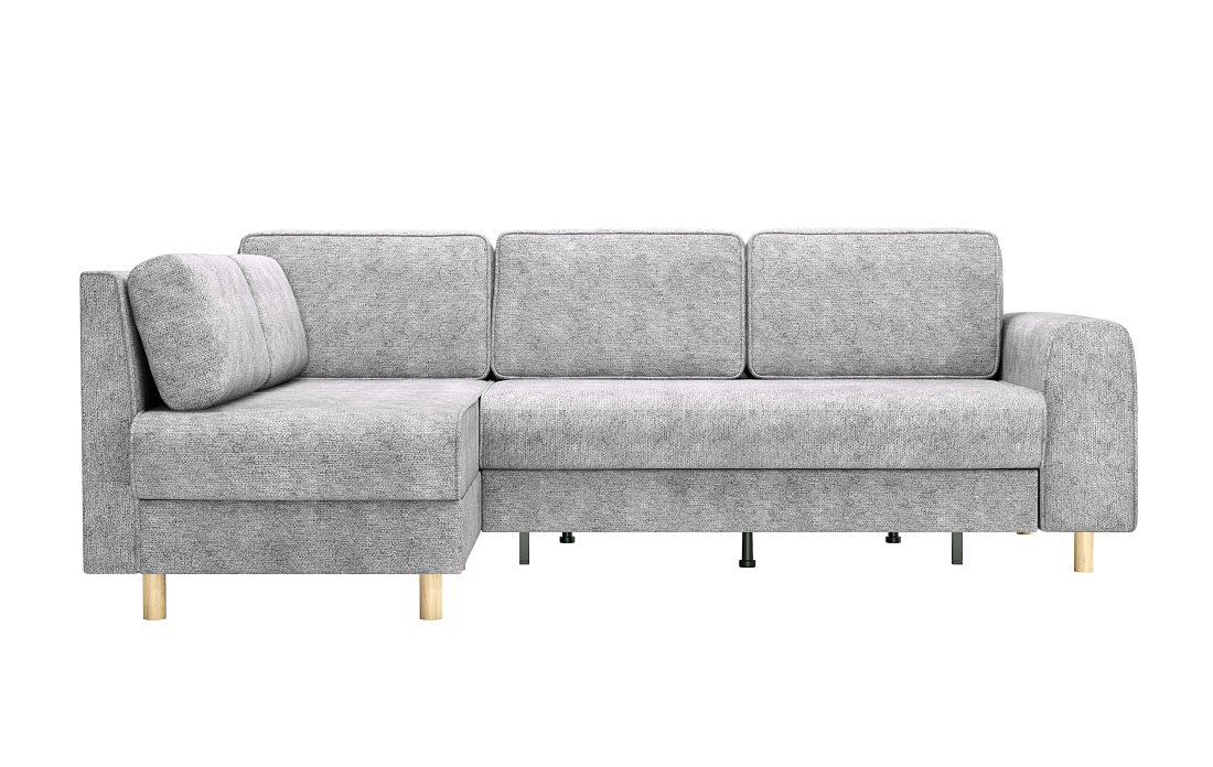 Шелдон / Диван - кровать угловой велюр sierra 1 светло-серый